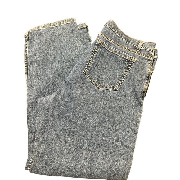 Liz Claiborne Hepburn Jeans Straight Leg Light Distressing Size 16P - Picture 3 of 4